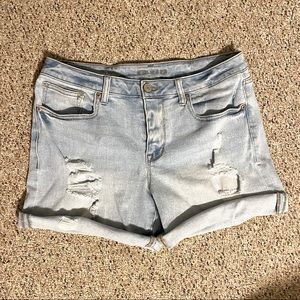 Maurices Ripped Mom Jean Shorts